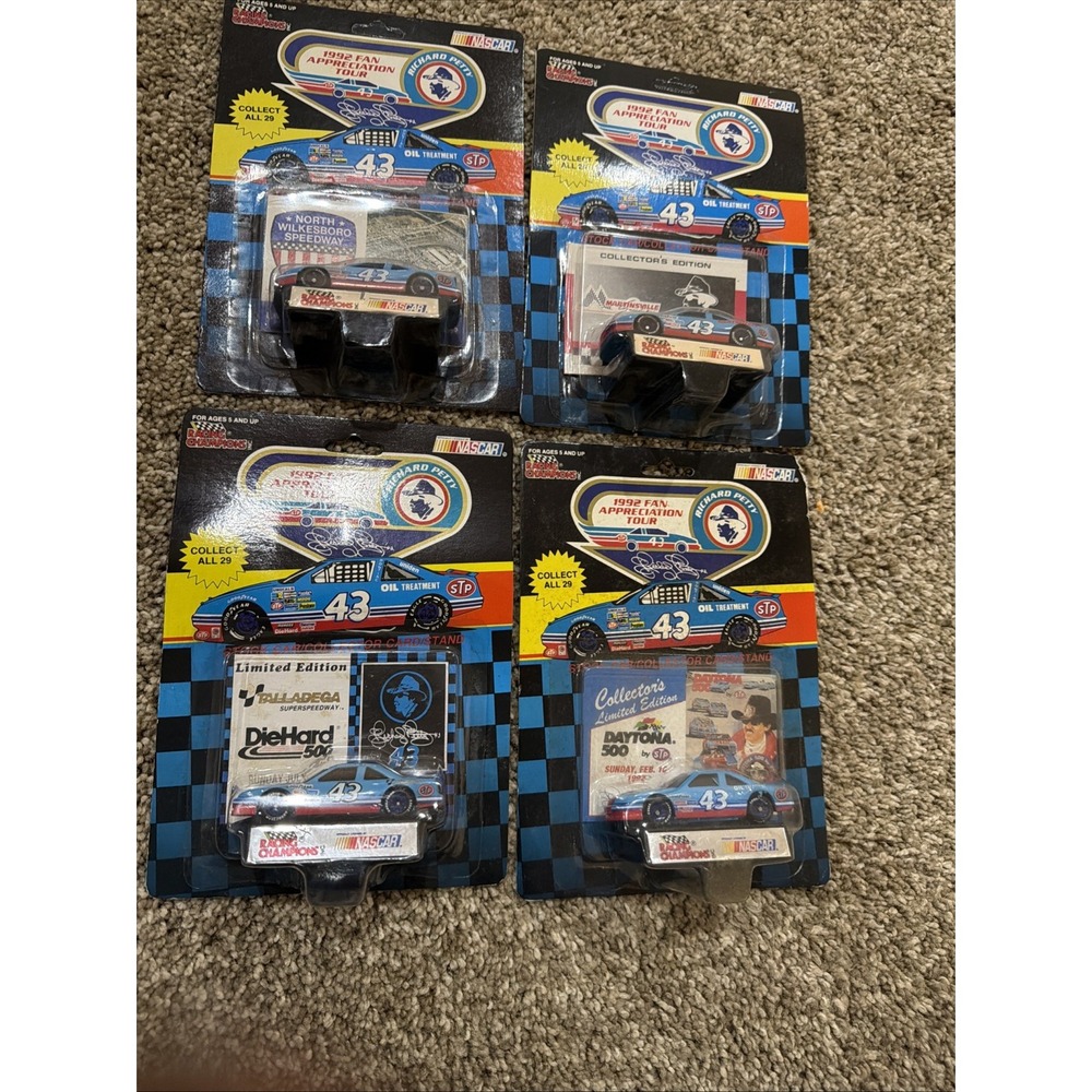 Racing Champions #43‎ Richard Petty 1991 NASCAR STP 1/64 - Lot of 4 Cars